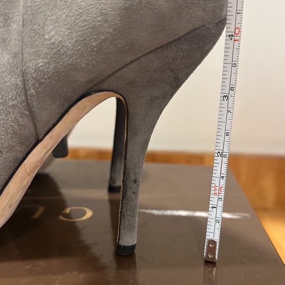 GUCCI grey suede stiletto ankle boots w BOX & 2 DUST BAGS 37.5 - Picture 10 of 10